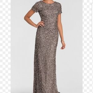 Formal, fully sequined gown